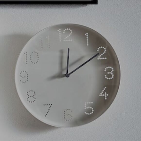 IKEA Clock TROMMA Wall White Analog Neutral NWT - Picture 1 of 7